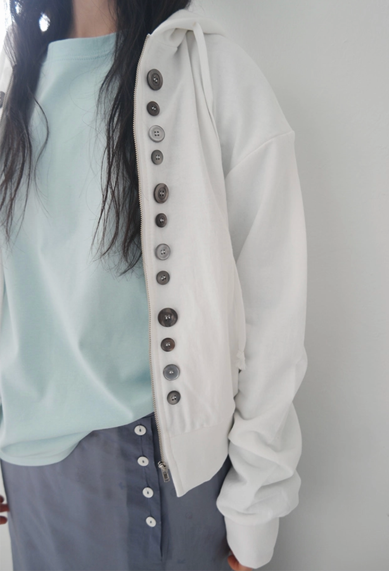 button line hoody (3c)