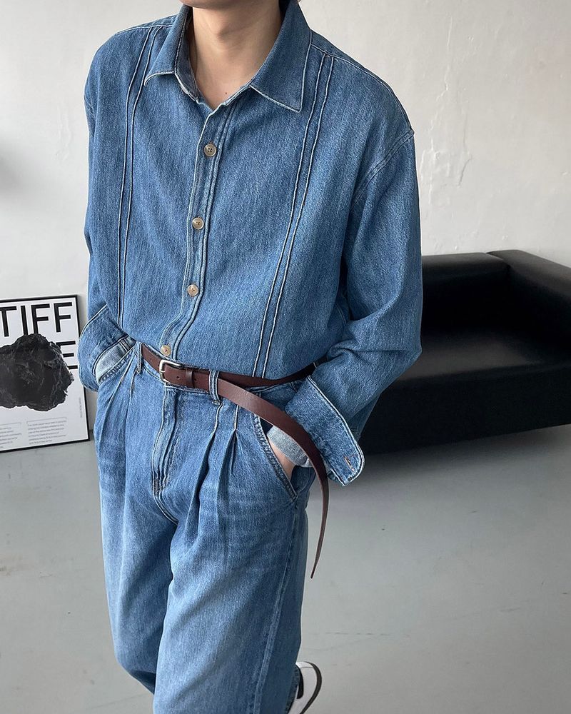 LE Coleman Linen Two-Tuck Denim