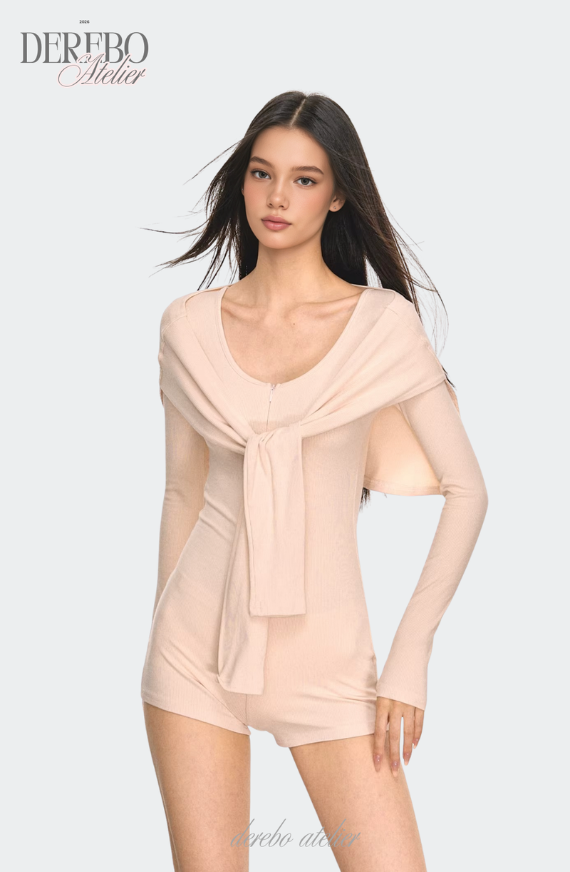 Strap Layered Body Short Suit