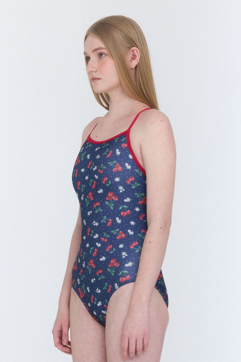 [Cherry Bomb_navy] One Piece Swimsuit