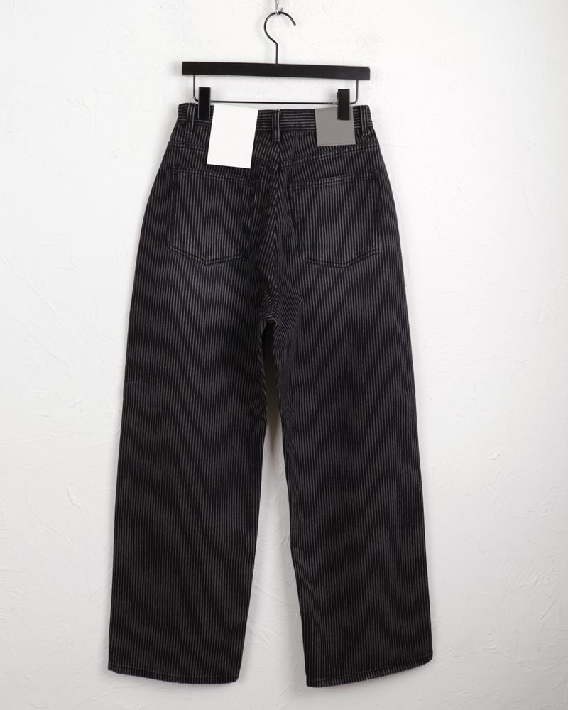 Kilo black striped wide denim pants
