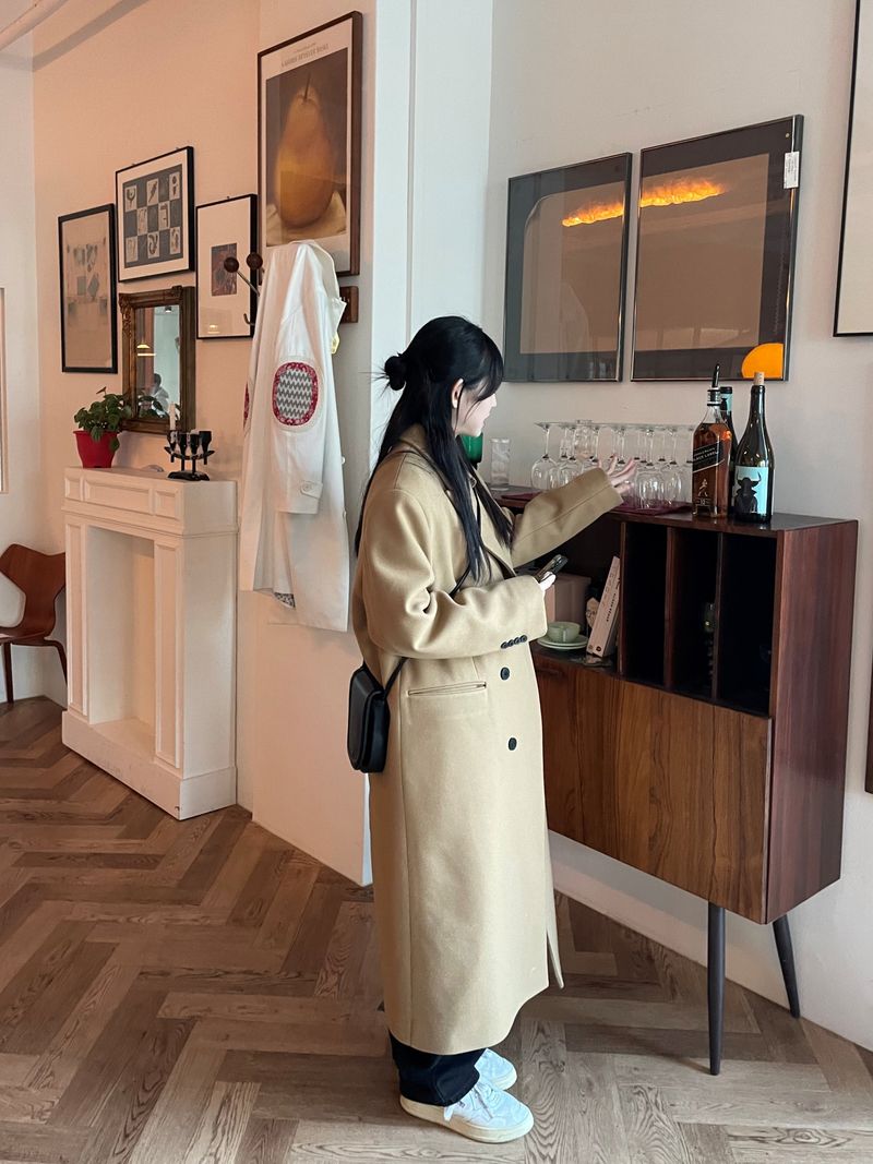 Rio three-button classic long coat