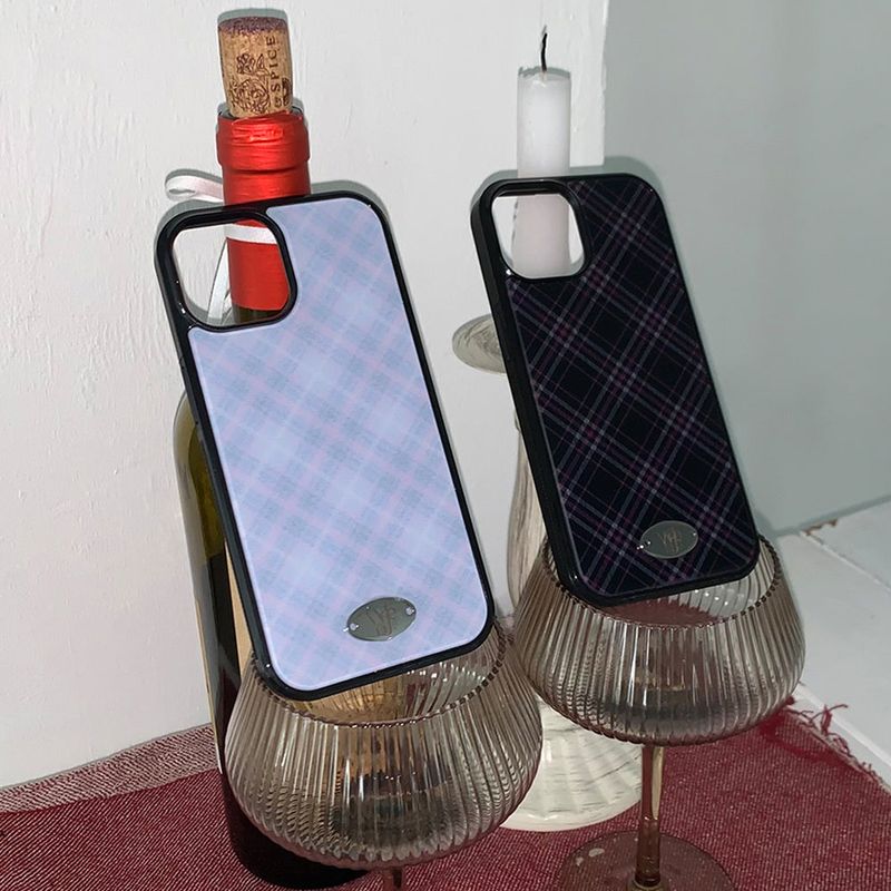 [MADE] classic check bumper case (black)
