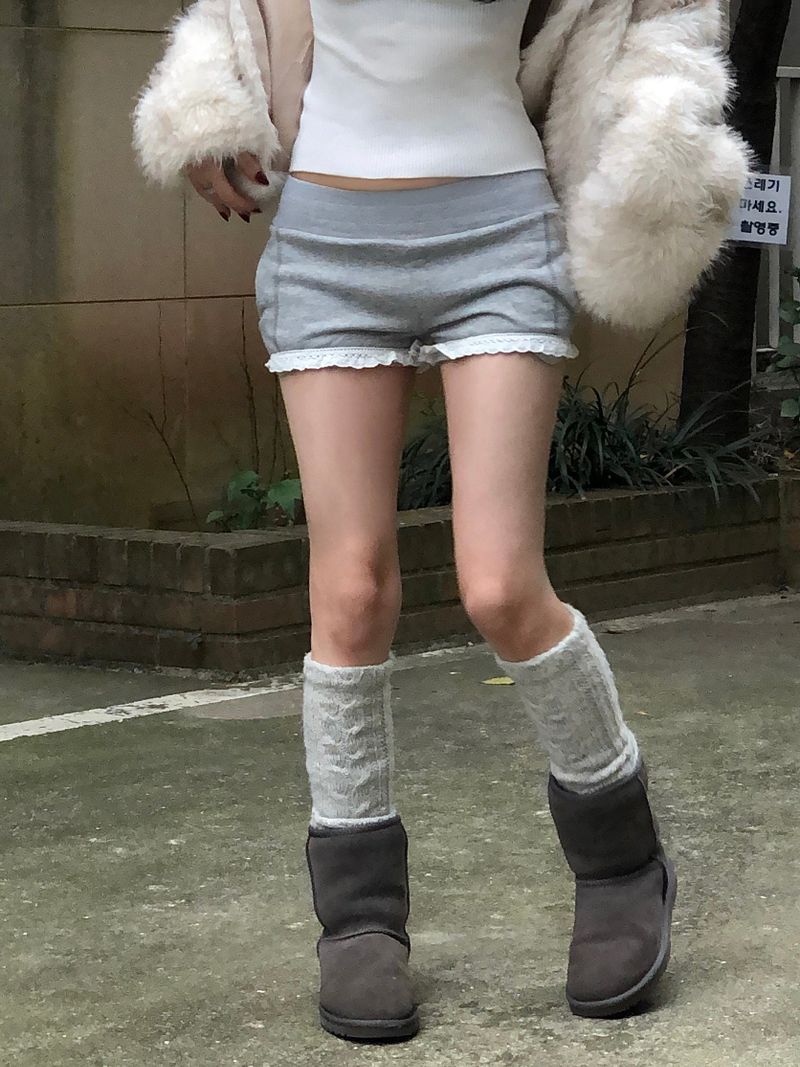 Gray Micro Mini Shorts