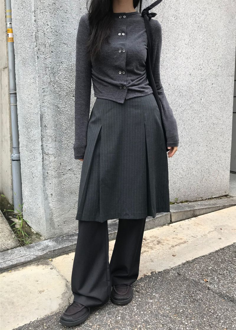  STRIPE URBAN SKIRT PANTS
