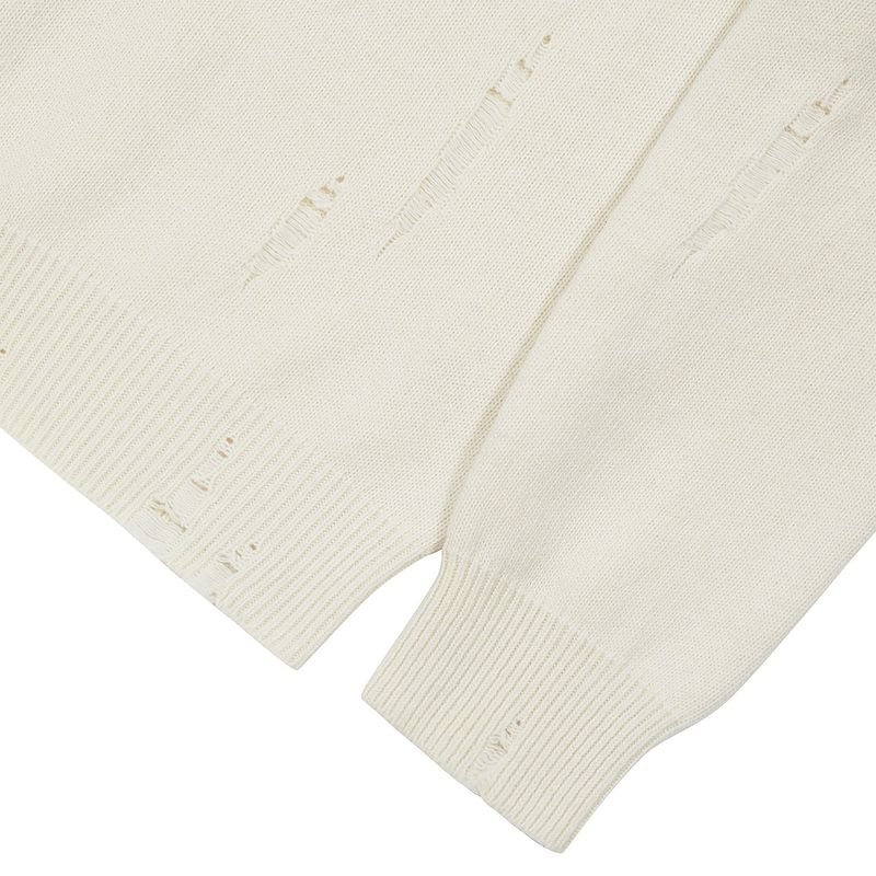 [24SS LSD COLLECTION]  Damaged Round Knit_Oatmeal