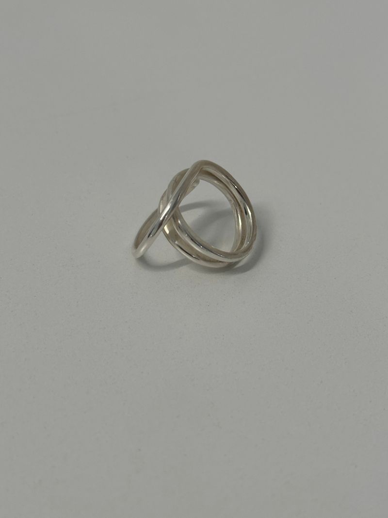 [925silver] Over turn ring