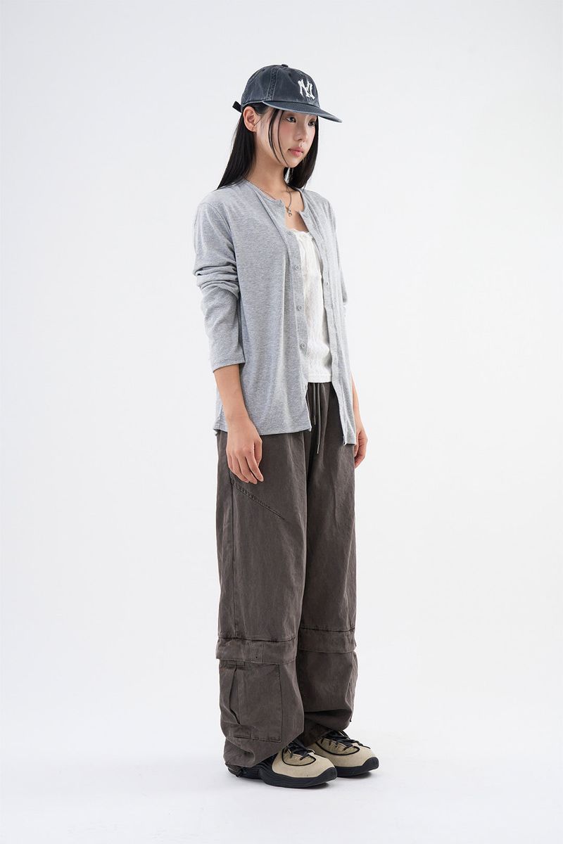 Ash pigment vintage cargo pants