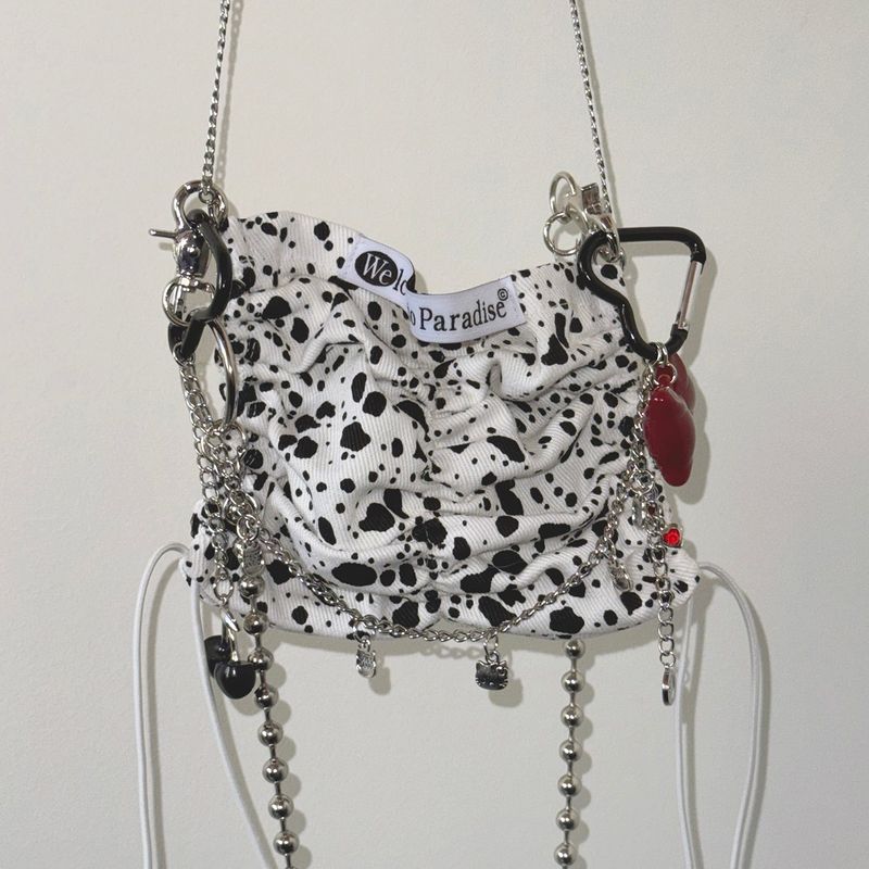 mimi bag (Milk Cow) + silver chain 