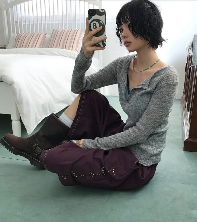 STUD LINE BERMUDA PANTS