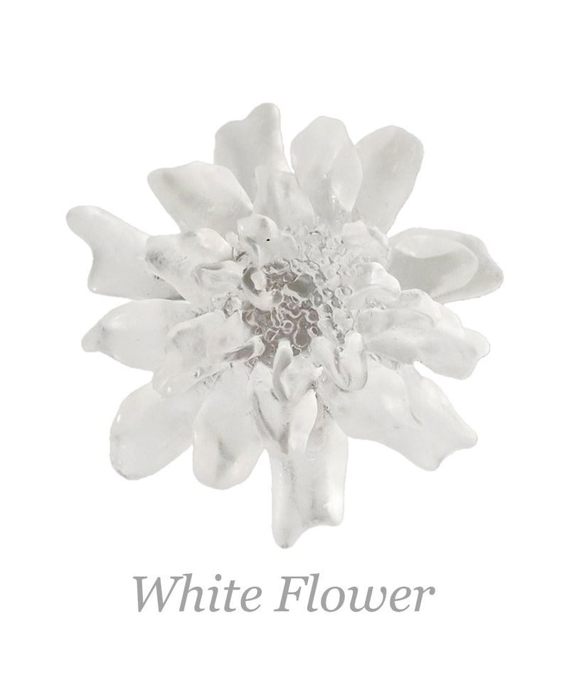 translucent white flower ring