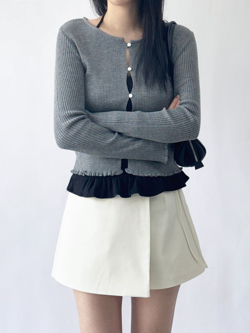 Vigent Wrap Elastic Waist Mini Skirt Pants