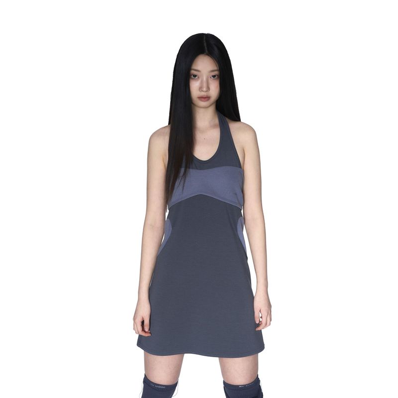 Layered heart halter dress 003
