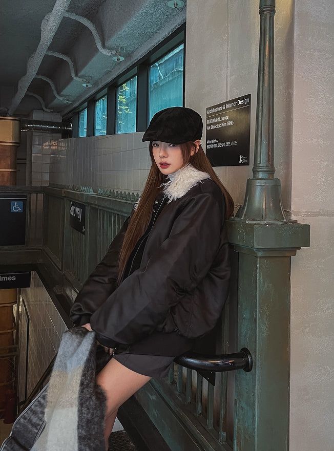 ULAN（ユレン）の「Hairy collar balloon flight Jumper（Jackets/Outerwear）」