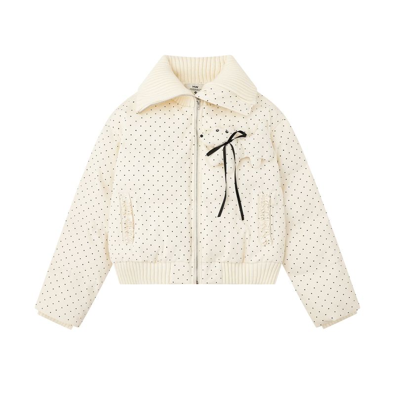 Ribbon Dot Padded Jacket 233507826