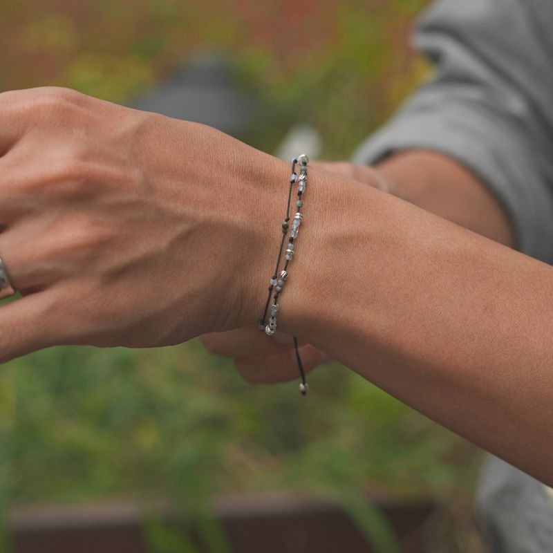 Soft Courage, double line bracelet_October Birthstone