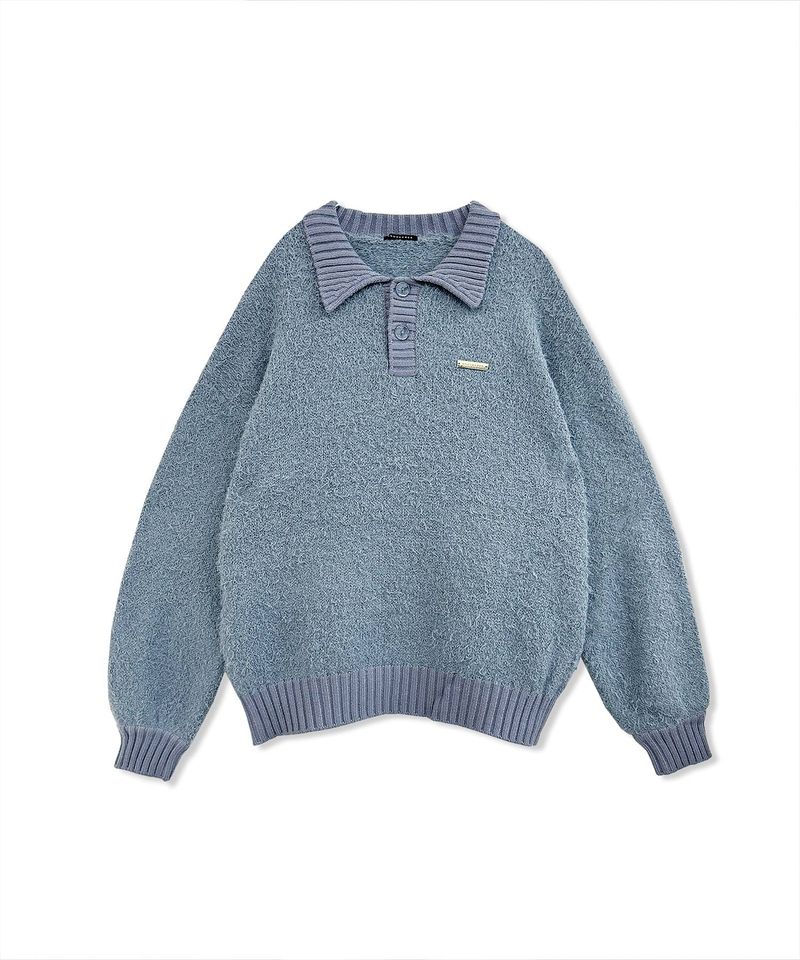 UNISEX ルーズポロニット