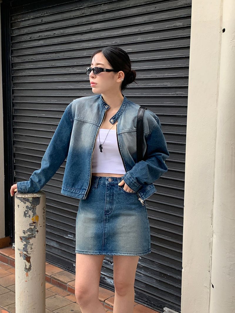 [MADE] Dune Y2K denim mini skirt