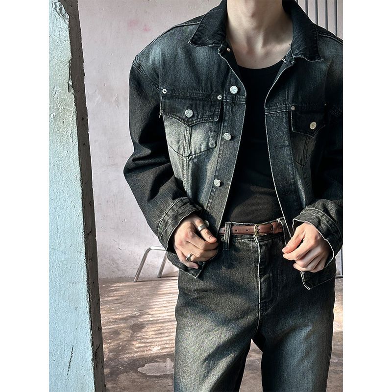 [S/S] Bulky western crop denim jacket(2color)
