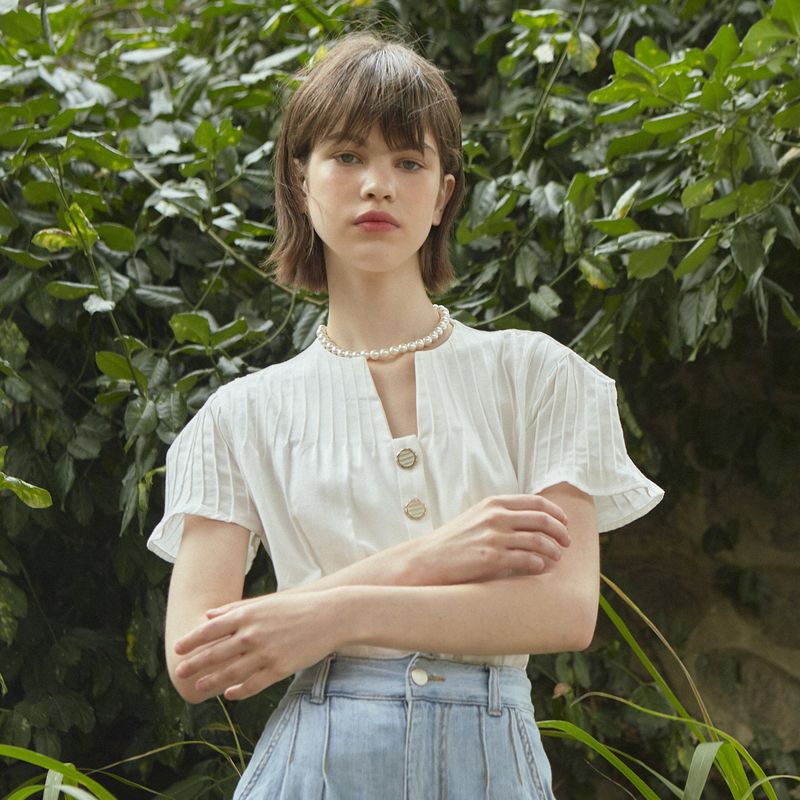 [LINE] Line Point Dart Blouse