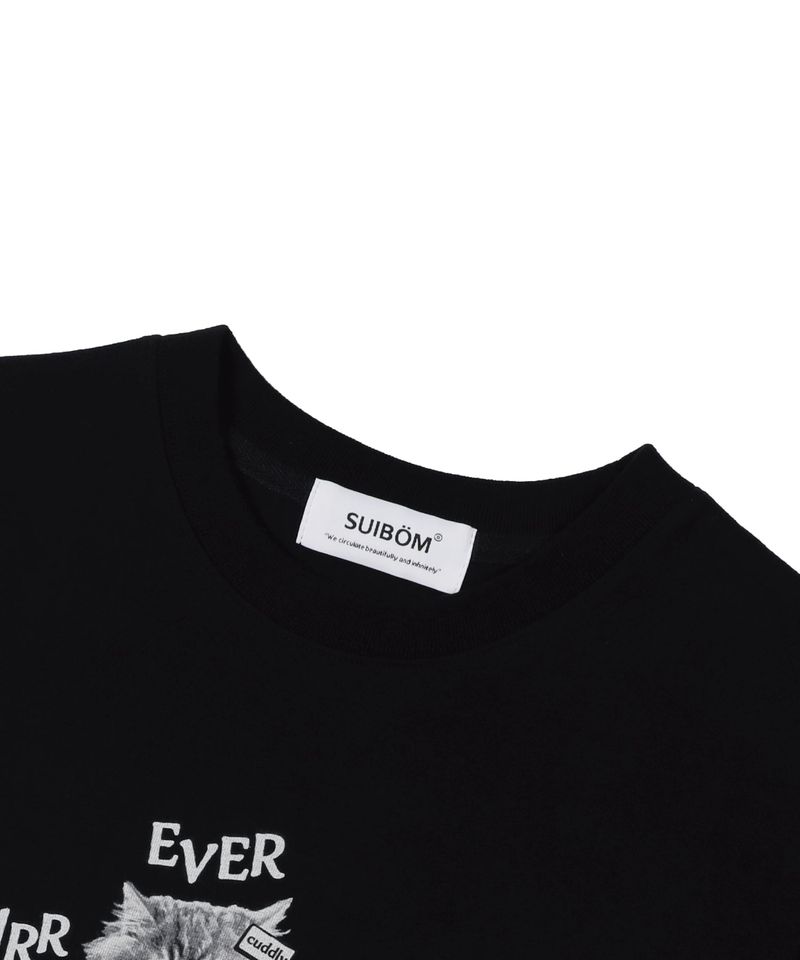 ファーエバーフレンドクロップ T シャツ ブラック