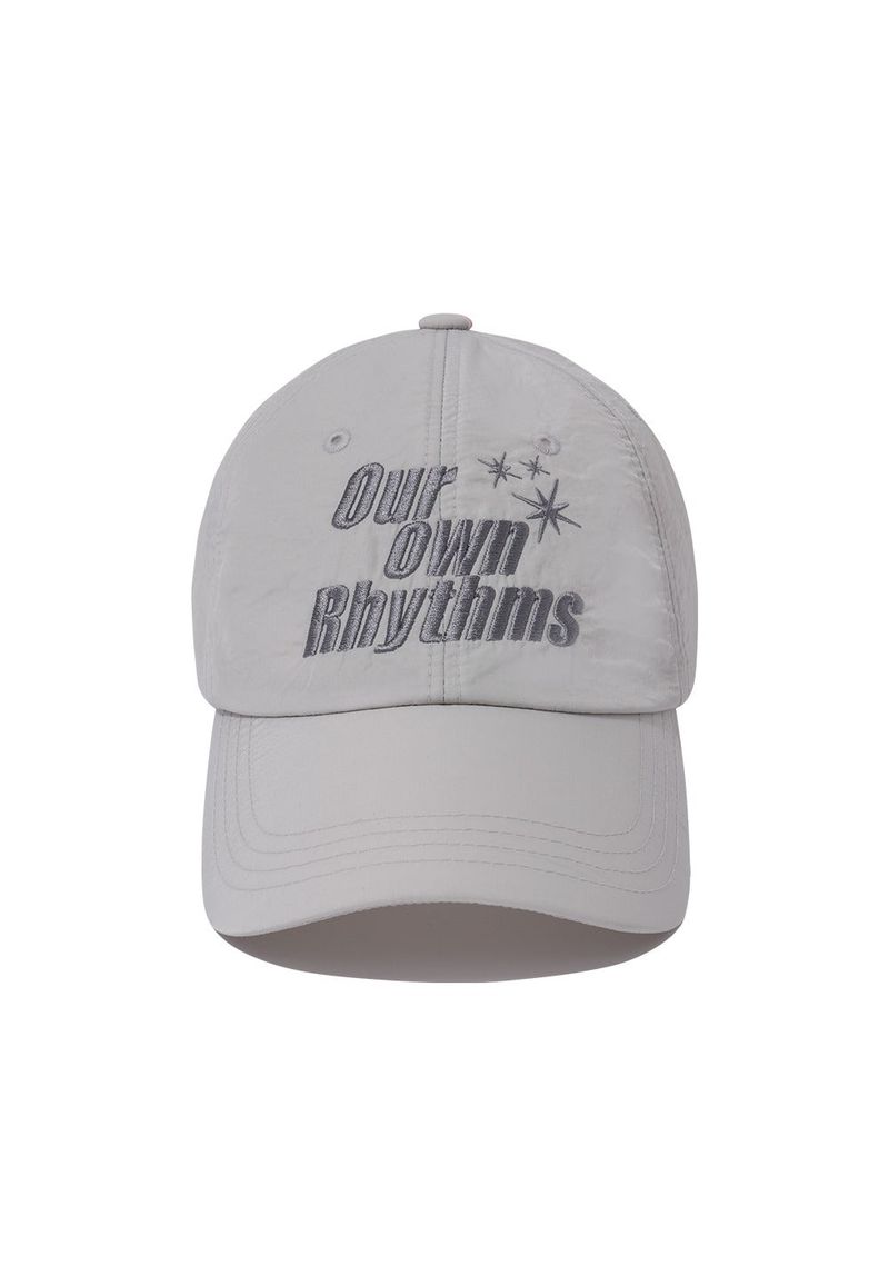 WOOALONG（ウアロン）の「Slogan nylon cap - LIGHT GREY（Hats）」