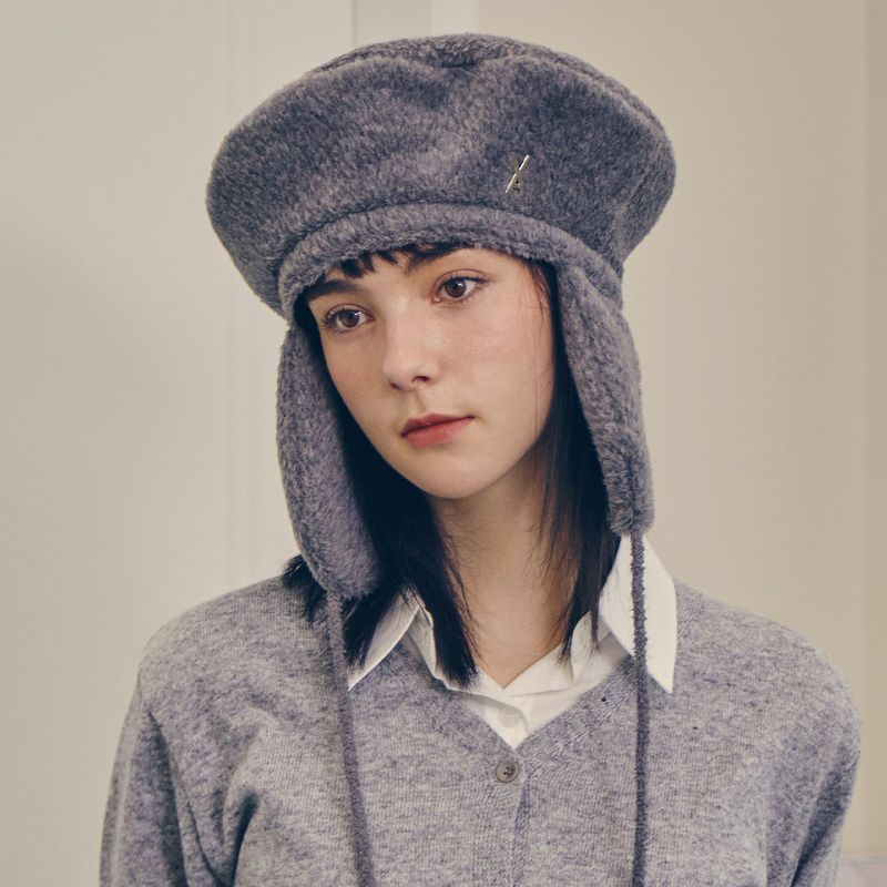 VA Stud Fly Wool Beret / Gray