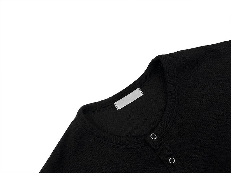 Jetty Henley Neck Half Knit