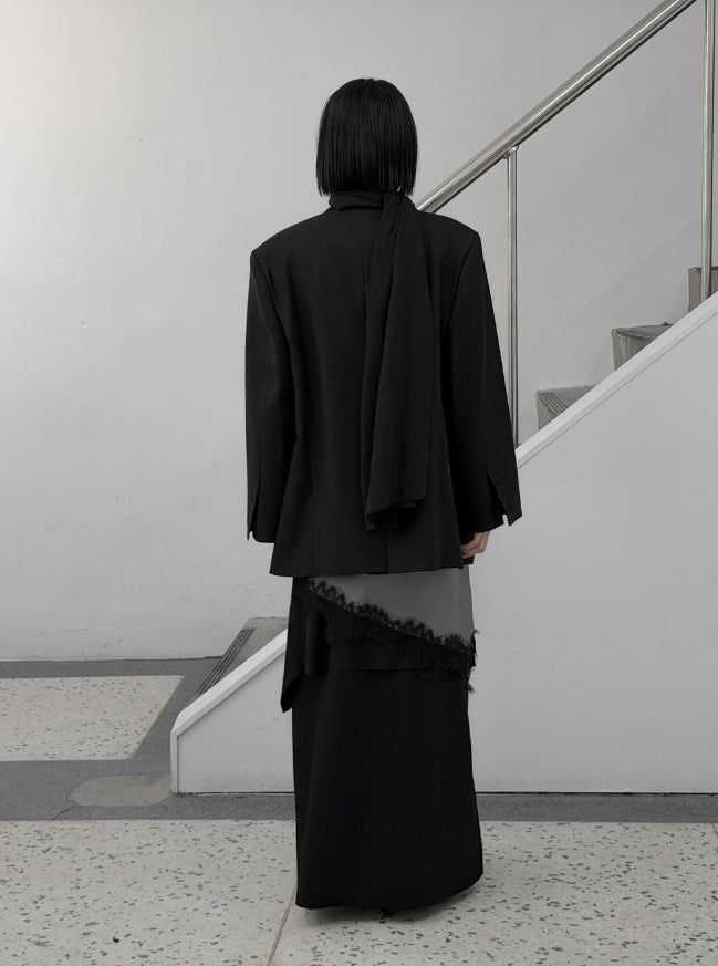 Pinble Stripe Pocket Wrap Jacket