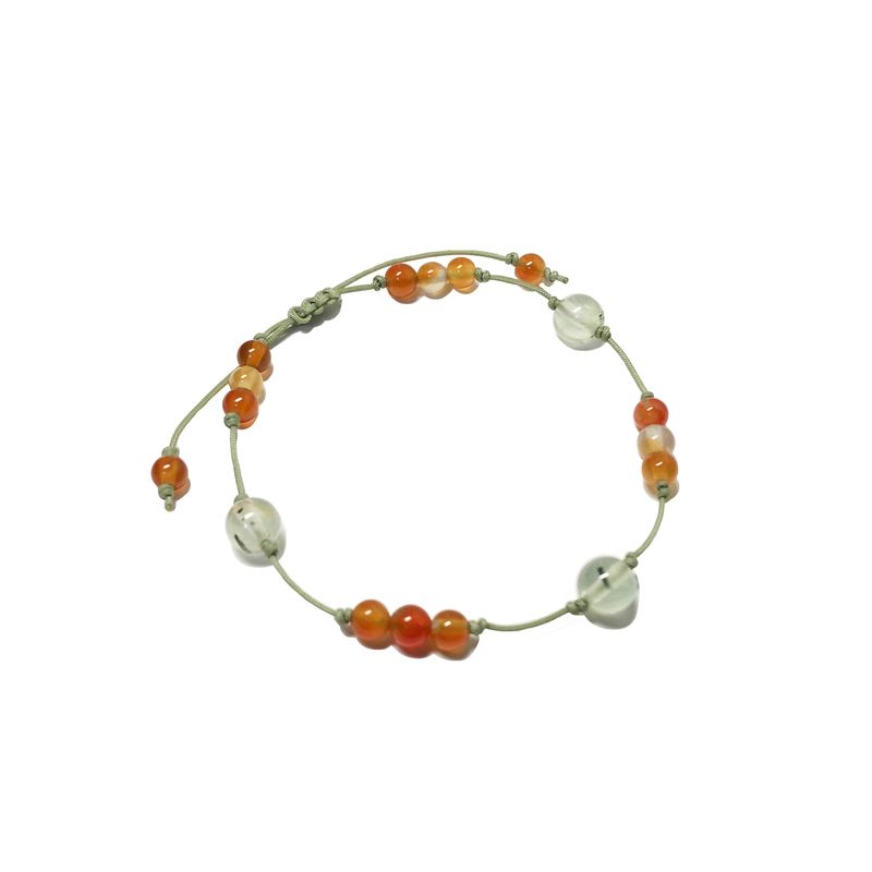 Chinese trumpet creeper gemstone bracelet