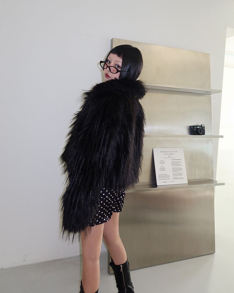 Delight-J（ディライトジェイ）の「Hairy Collar Fake Fur Jacket（Jackets/Outerwear）」