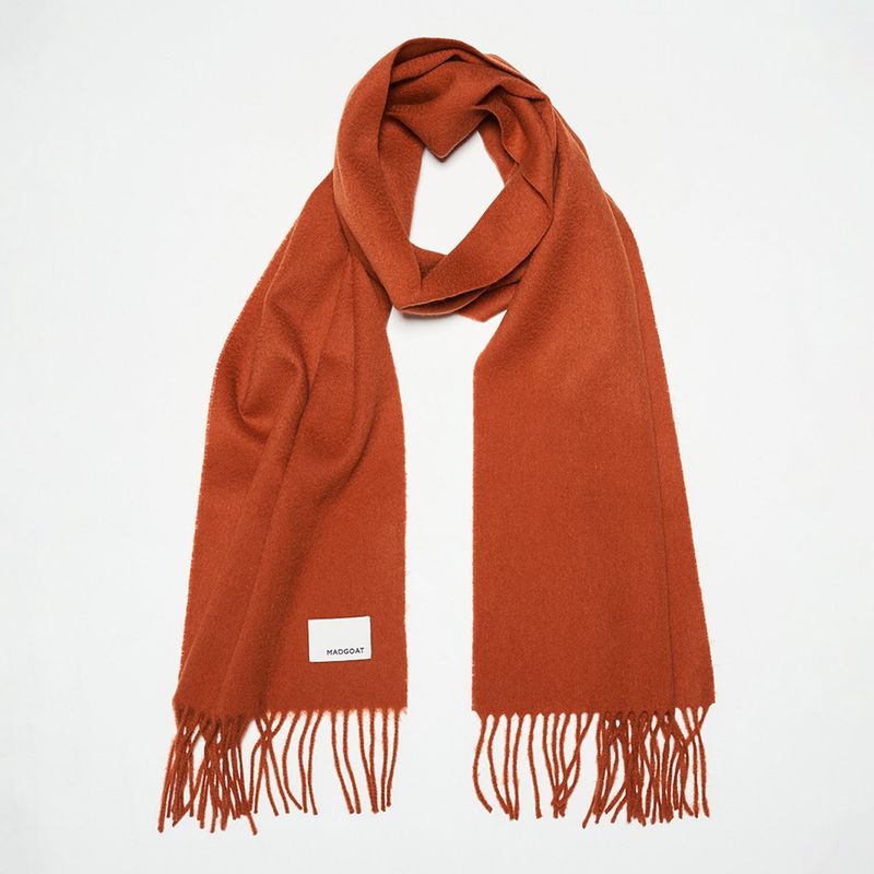 Wool Woven Scarf Solid_Orange