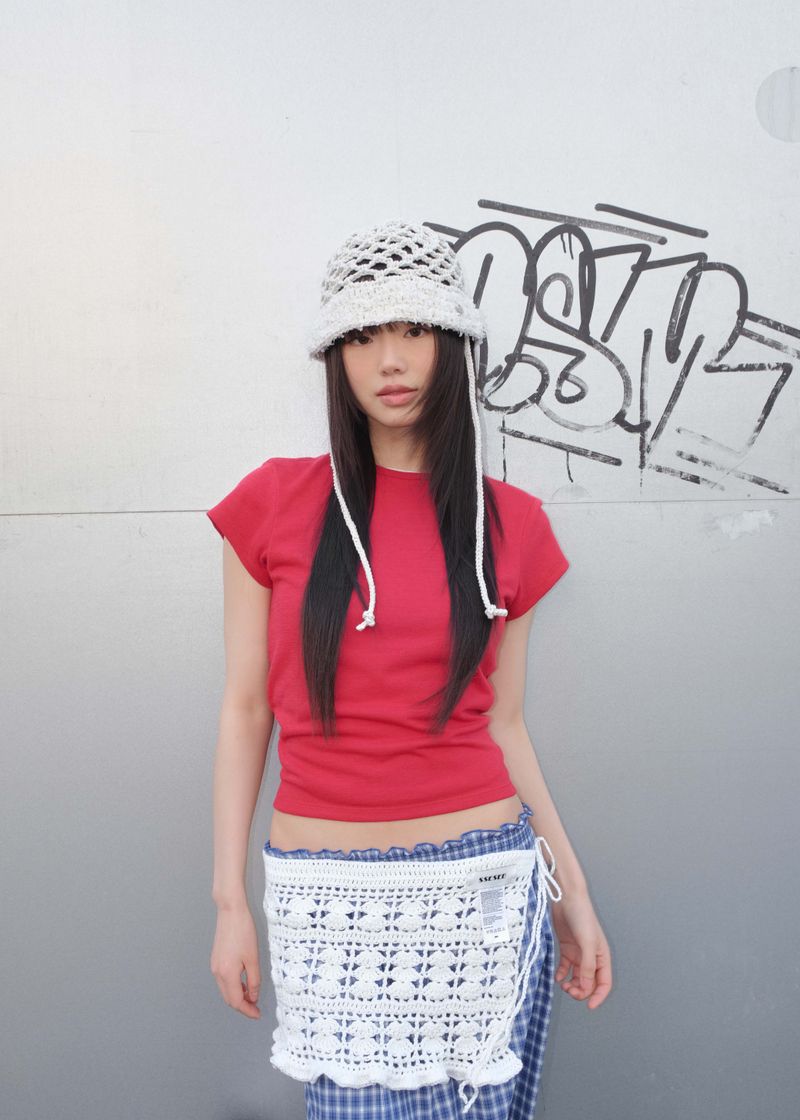 Net String Bucket Hat - Ivory