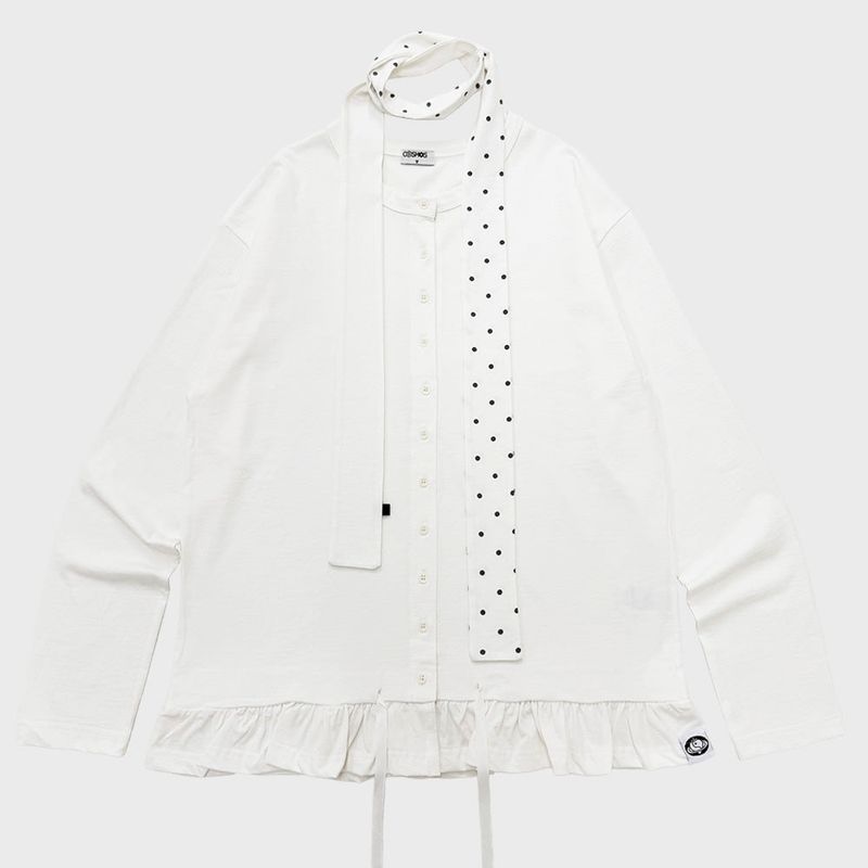 PLASMASPHERE（プラズマスフィア）の「NATTY CARDIGAN IN IVORY (SCARF SET)（Tops）」