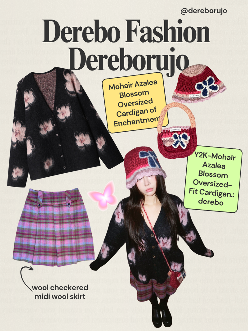 Hot Pink Knit Flower Bunk Hat & Bag Set 2