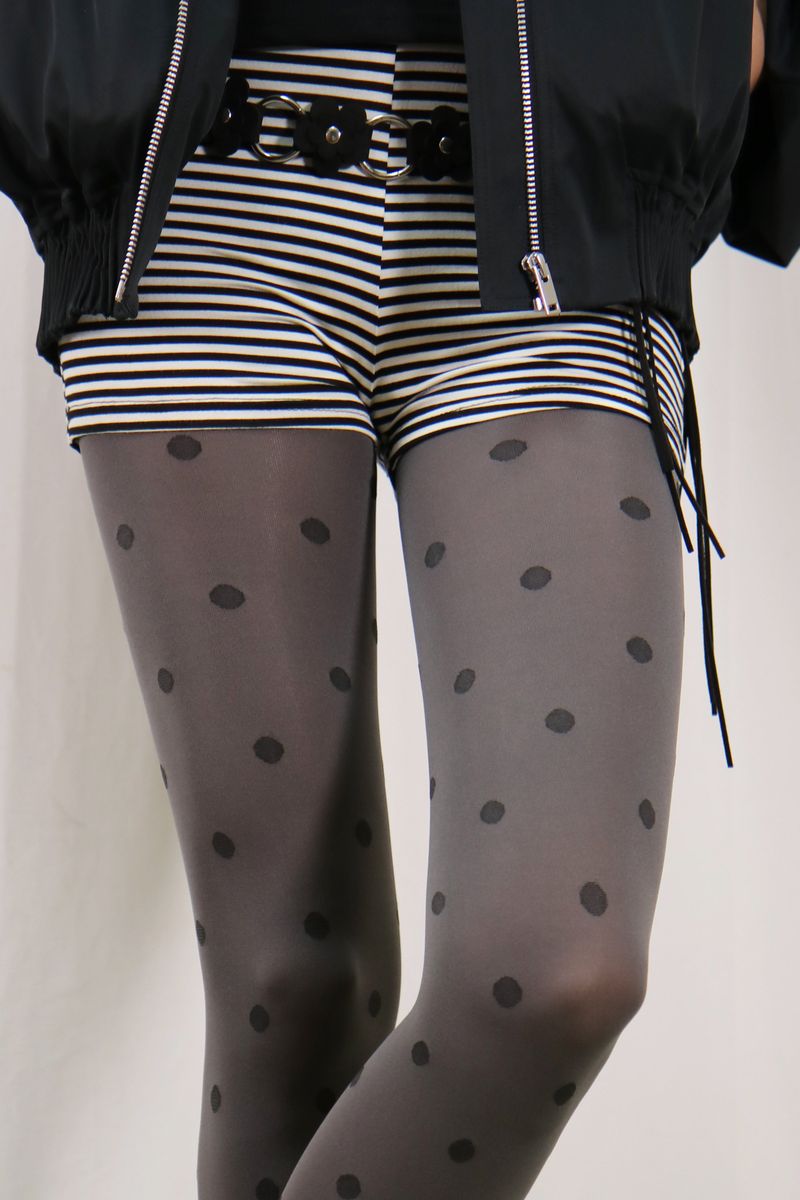charcoal candy dot tights