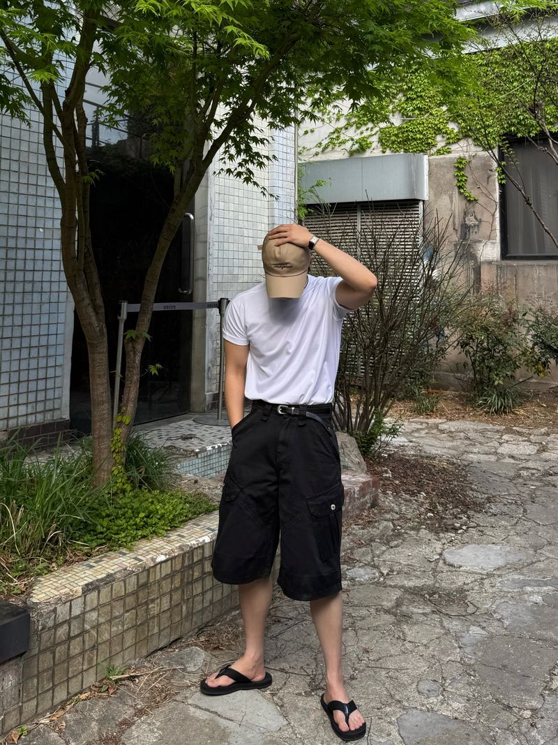 Lard dying bermuda cargo pants