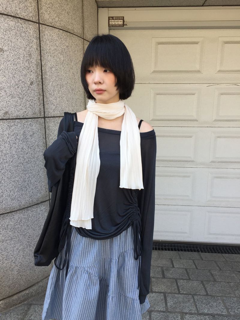 De Nuit Pleated Muffler (4color)