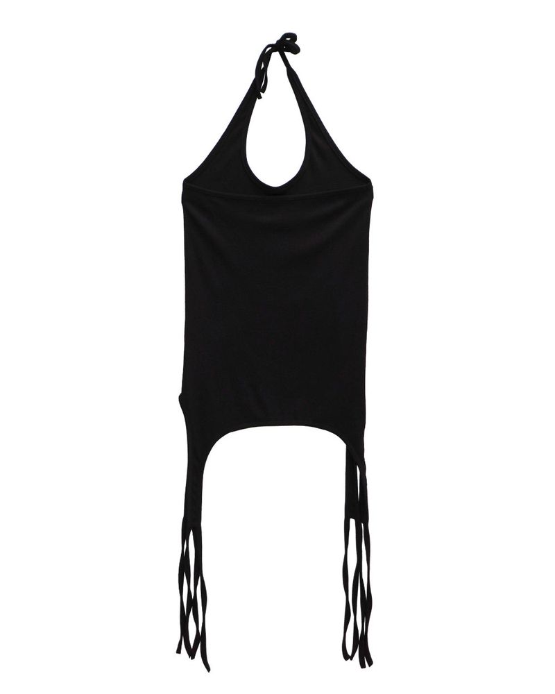 WRAP TAIL HALTER SLEEVELESS
