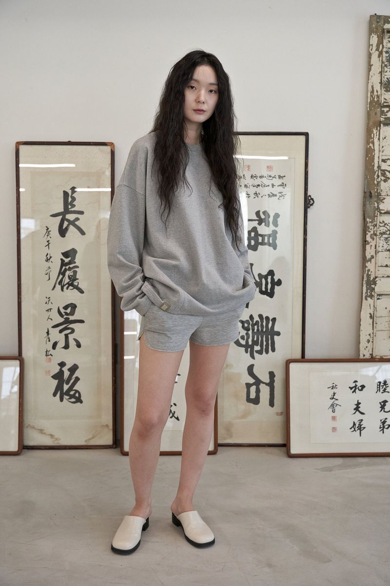 HEAVY-TERRY BALLOON SWEAT BOX TEE (Gray)