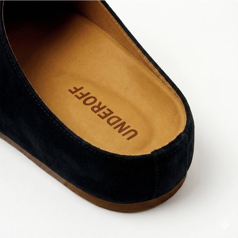 Suede Clogs Black