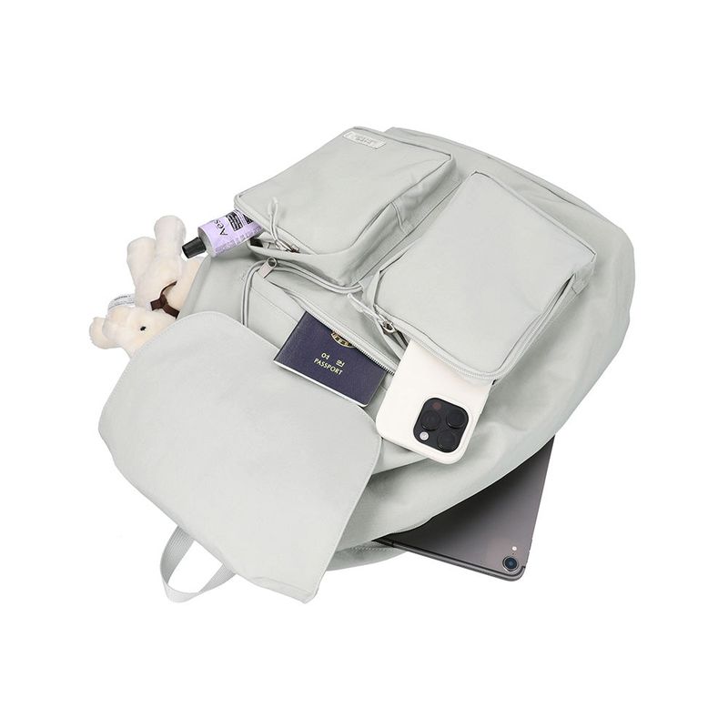 FLAP STRING BACKPACK / GRAY