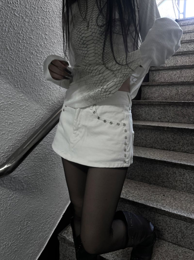 rivet unique skirt pants (2color)