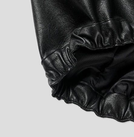 Margo Snap Pocket Balloon Leather Jacket