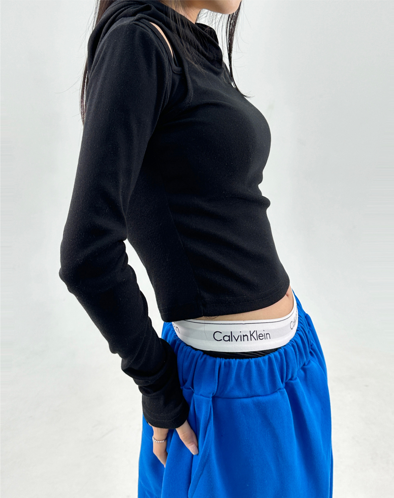 SHOULDER SLIT + HOOD♥ - 4 COLORS