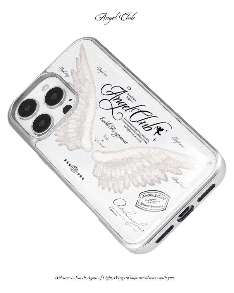 Angel Club Wing Bumper Case Silver