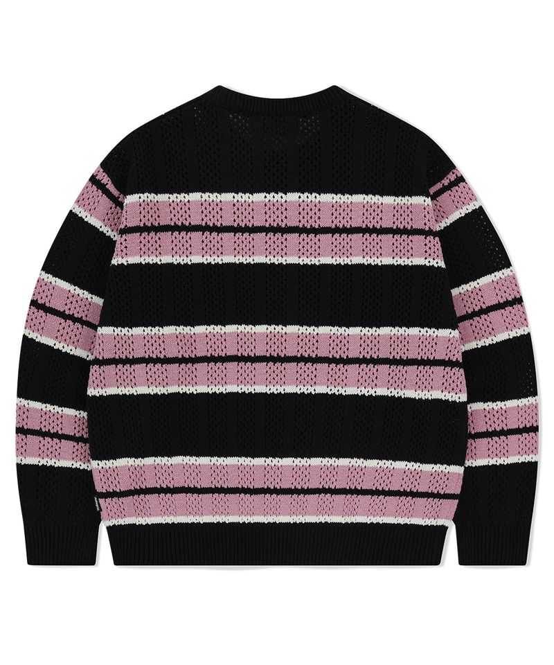 MESH STRIPE KNIT