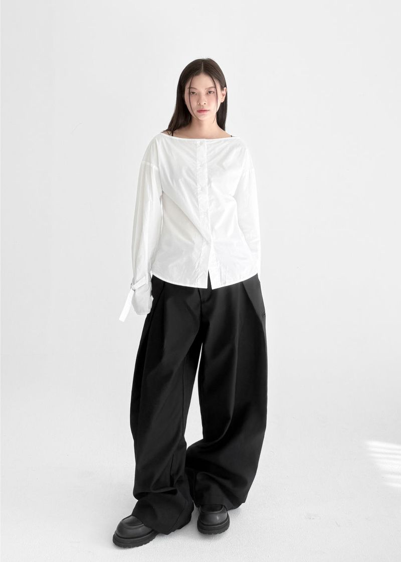  BOATNECK BELT BLOUSE