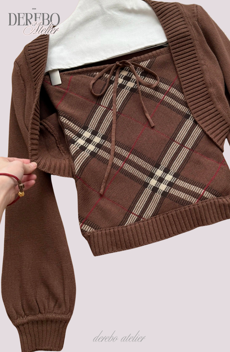 Heritage Brown Bolero Two-Piece Top