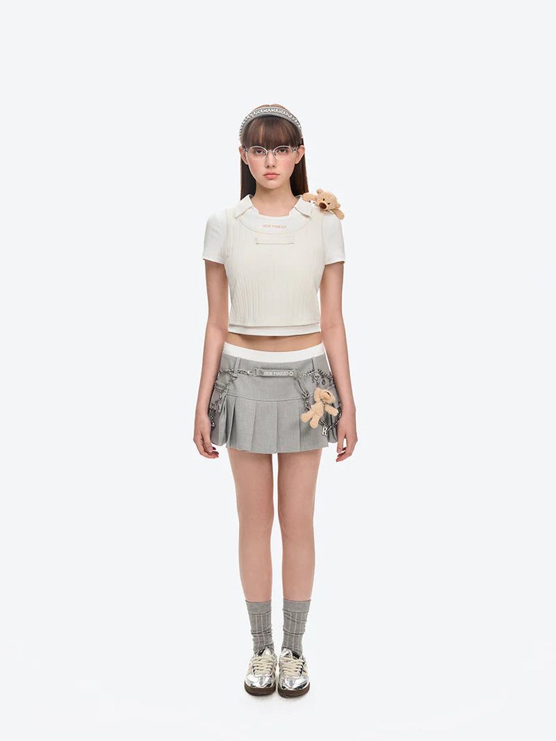 13DE MARZO（トレセ・デ・マルゾ）の「13DE MARZO Chains Multi-Pocket Skort（Skirts）」